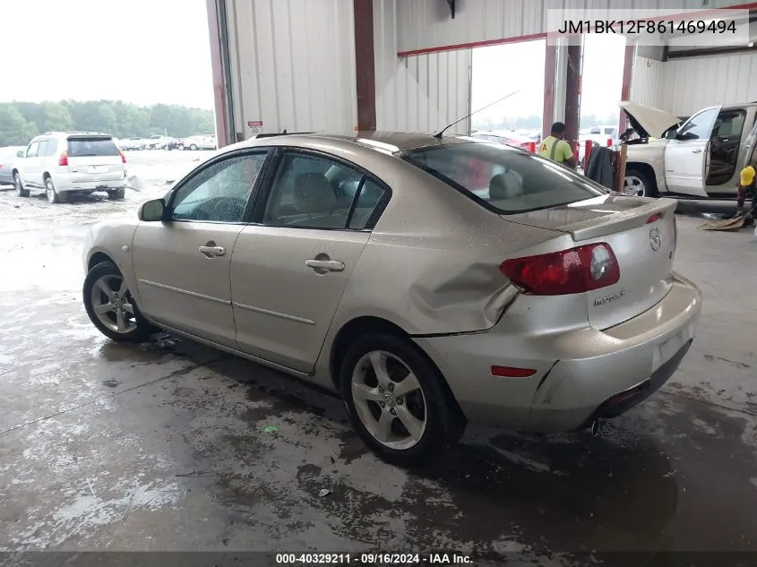 2006 Mazda 3 I VIN: JM1BK12F861469494 Lot: 40329211