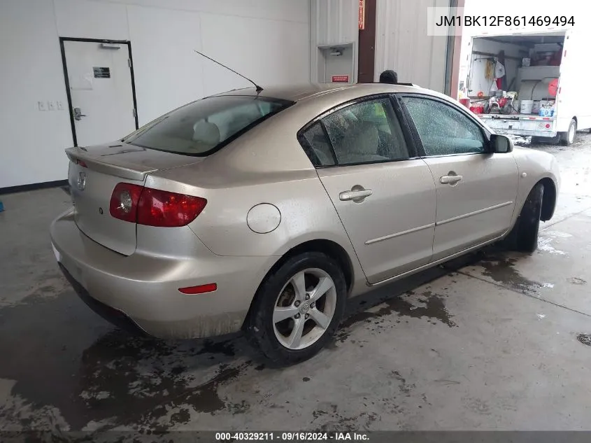 2006 Mazda 3 I VIN: JM1BK12F861469494 Lot: 40329211