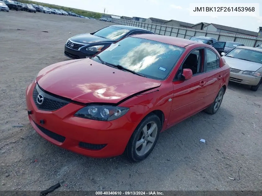 2006 Mazda Mazda3 I VIN: JM1BK12F261453968 Lot: 40340610