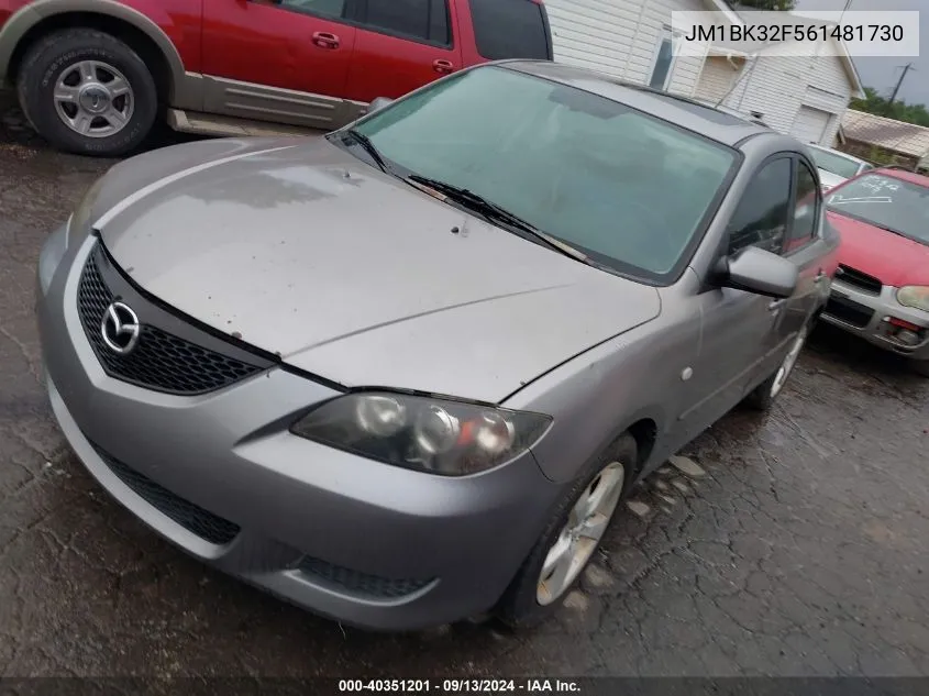 2006 Mazda Mazda3 I VIN: JM1BK32F561481730 Lot: 40351201