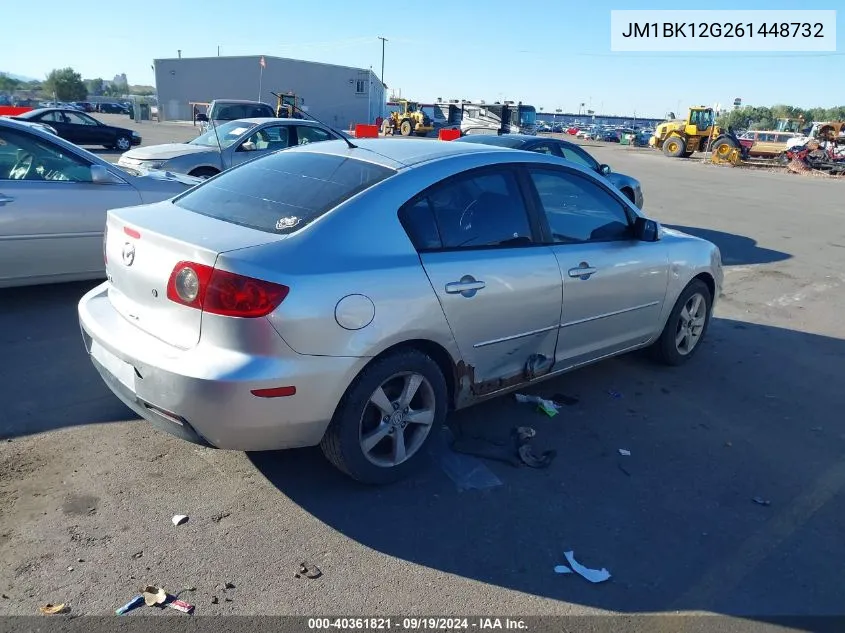 2006 Mazda Mazda3 I VIN: JM1BK12G261448732 Lot: 40361821