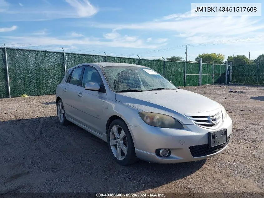 JM1BK143461517608 2006 Mazda Mazda3 S