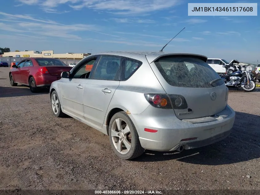 JM1BK143461517608 2006 Mazda Mazda3 S