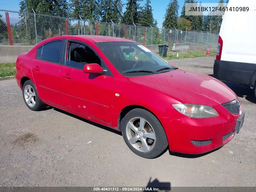 2006 Mazda Mazda3 I VIN: JM1BK12F461410989 Lot: 40431312