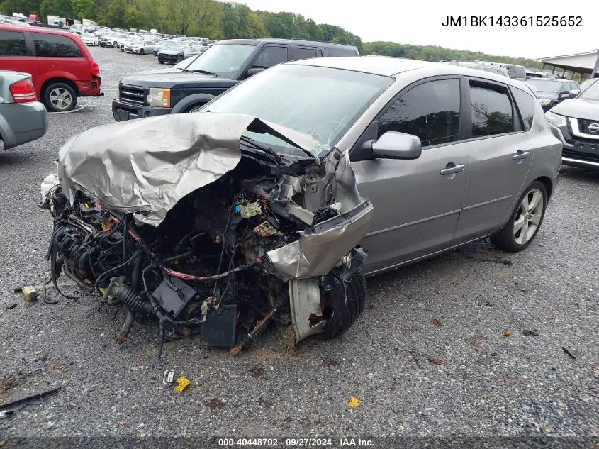 2006 Mazda 3 Hatchback VIN: JM1BK143361525652 Lot: 40448702