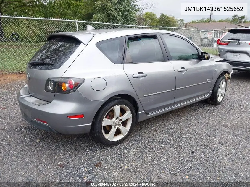 2006 Mazda 3 Hatchback VIN: JM1BK143361525652 Lot: 40448702