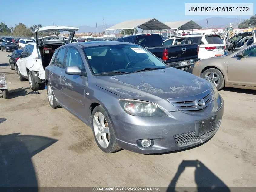 2006 Mazda Mazda3 S Grand Touring VIN: JM1BK344361514722 Lot: 40449854