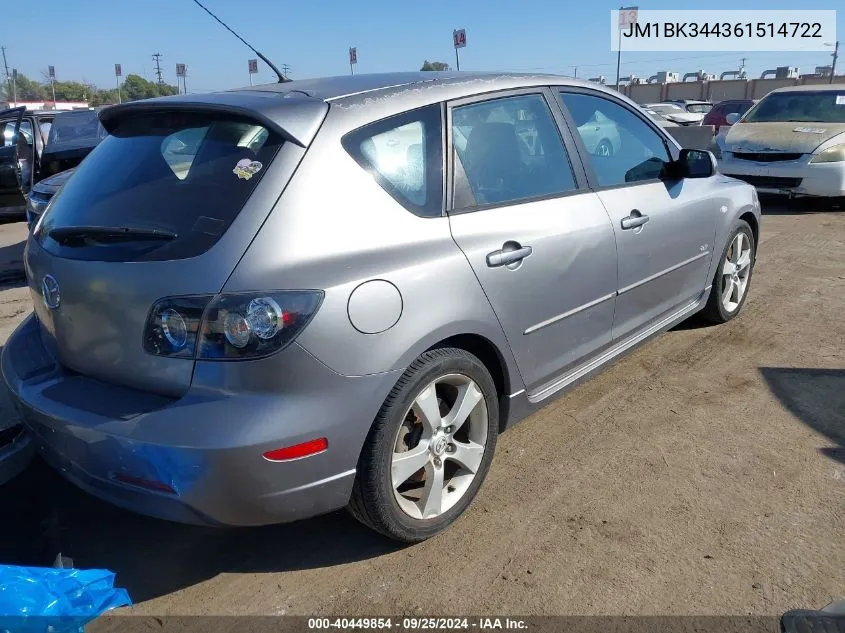 2006 Mazda Mazda3 S Grand Touring VIN: JM1BK344361514722 Lot: 40449854