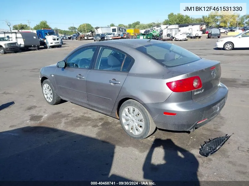 2006 Mazda 3 I VIN: JM1BK12F461531330 Lot: 40458741