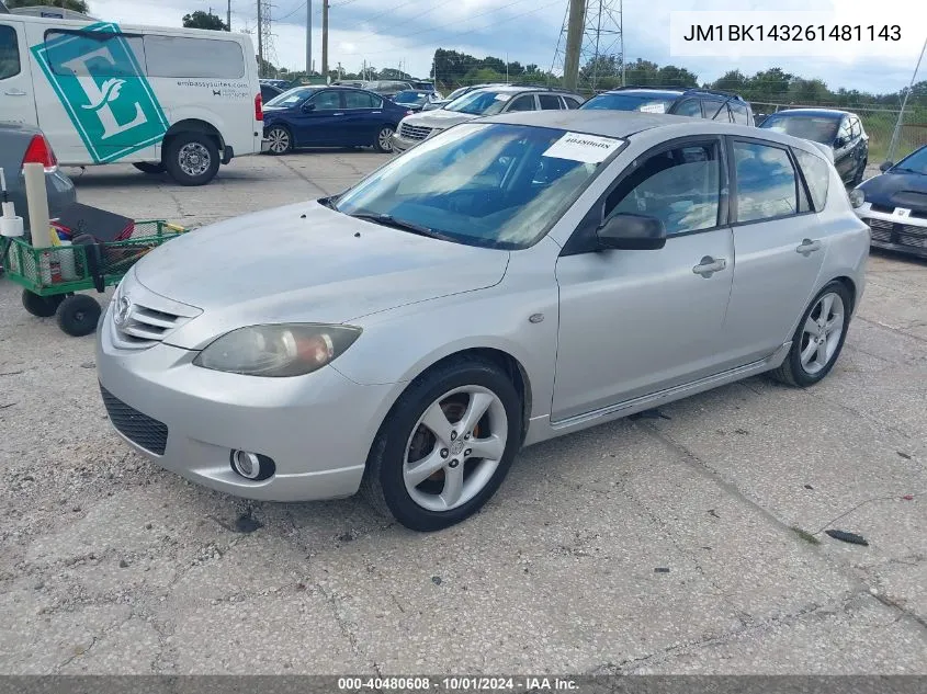 JM1BK143261481143 2006 Mazda Mazda3 S