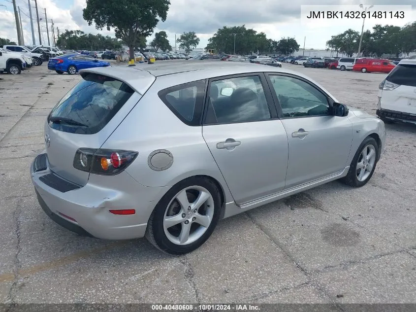 JM1BK143261481143 2006 Mazda Mazda3 S