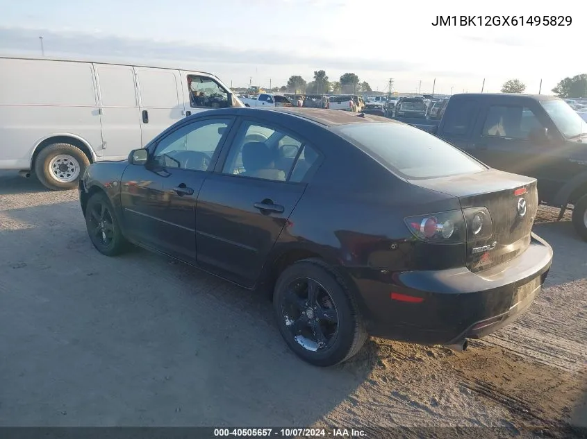 2006 Mazda Mazda3 I VIN: JM1BK12GX61495829 Lot: 40505657