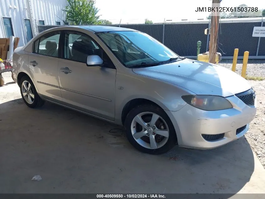 2006 Mazda Mazda3 I VIN: JM1BK12FX61503788 Lot: 40509550