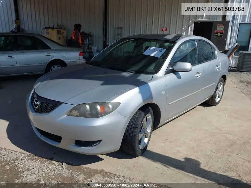 2006 Mazda Mazda3 I VIN: JM1BK12FX61503788 Lot: 40509550