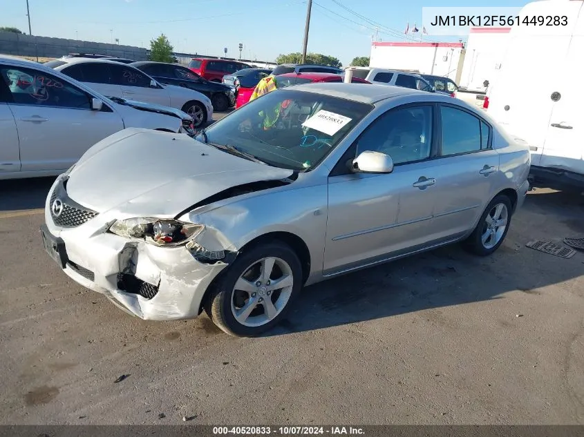 2006 Mazda Mazda3 I VIN: JM1BK12F561449283 Lot: 40520833