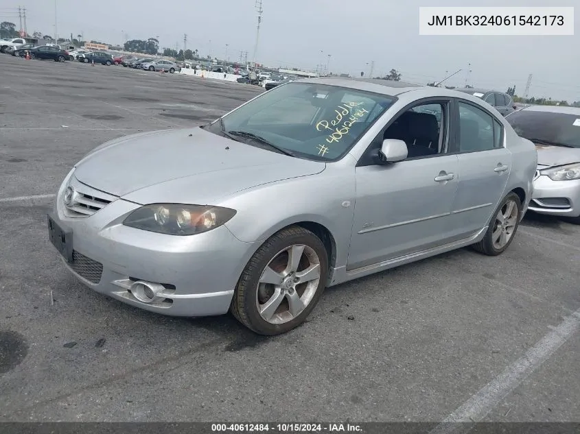 2006 Mazda Mazda3 S Touring VIN: JM1BK324061542173 Lot: 40612484