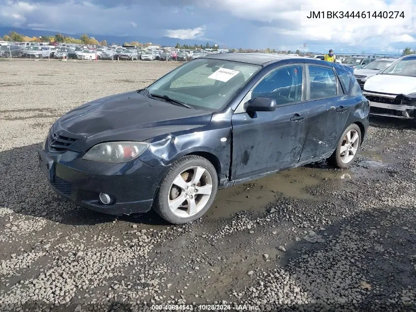 2006 Mazda Mazda3 S Grand Touring VIN: JM1BK344461440274 Lot: 40694543