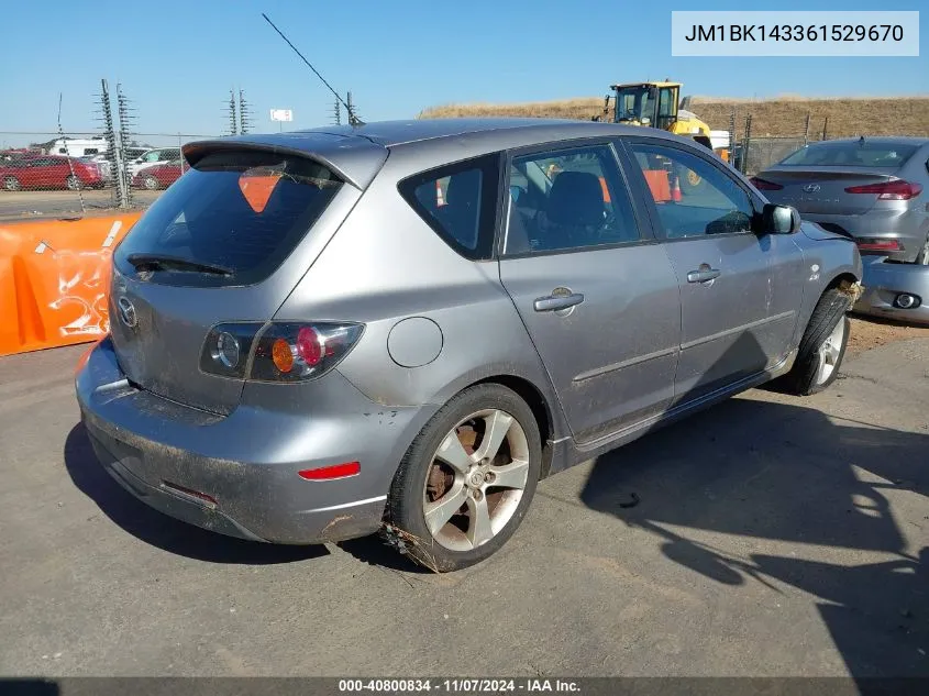 2006 Mazda Mazda3 S VIN: JM1BK143361529670 Lot: 40800834