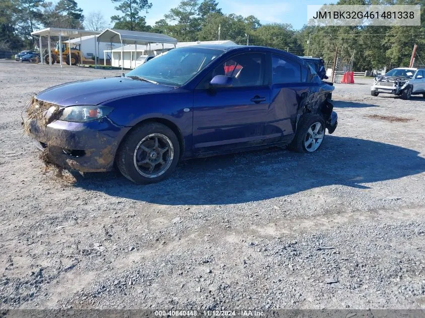 2006 Mazda Mazda3 I VIN: JM1BK32G461481338 Lot: 40840448