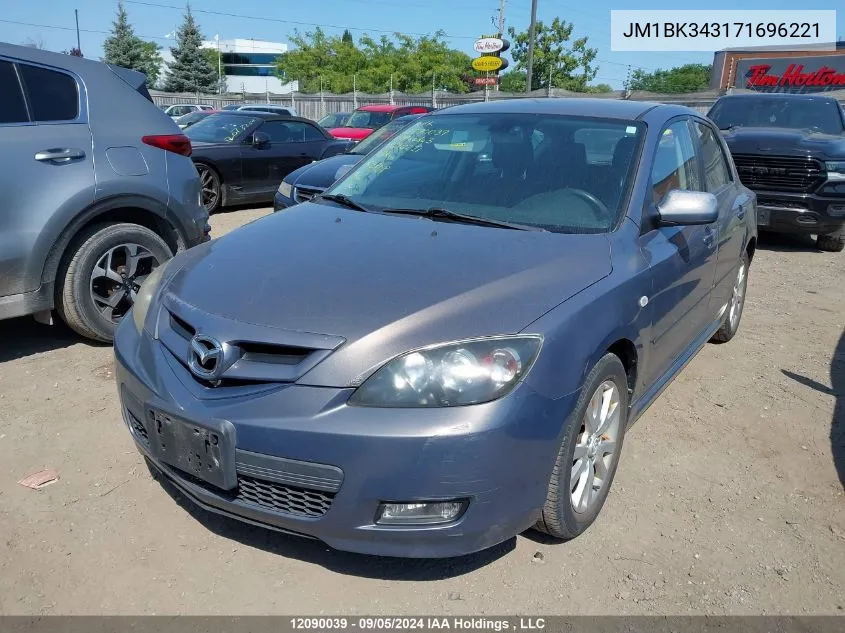 JM1BK343171696221 2007 Mazda Mazda3