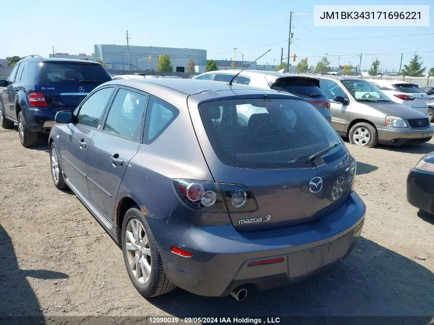 2007 Mazda Mazda3 VIN: JM1BK343171696221 Lot: 12090039