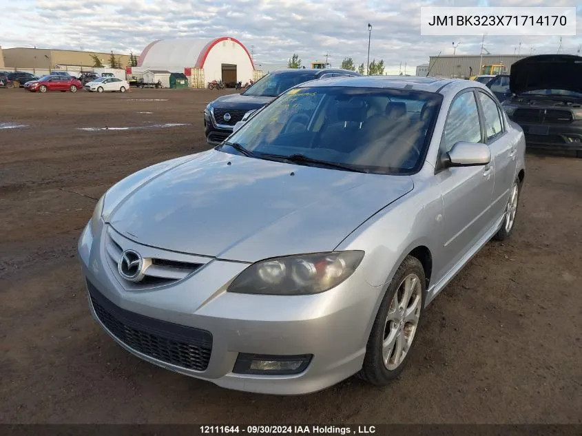 2007 Mazda 3 S VIN: JM1BK323X71714170 Lot: 12111644