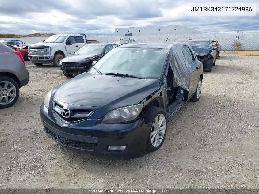 JM1BK343171724986 2007 Mazda Mazda3