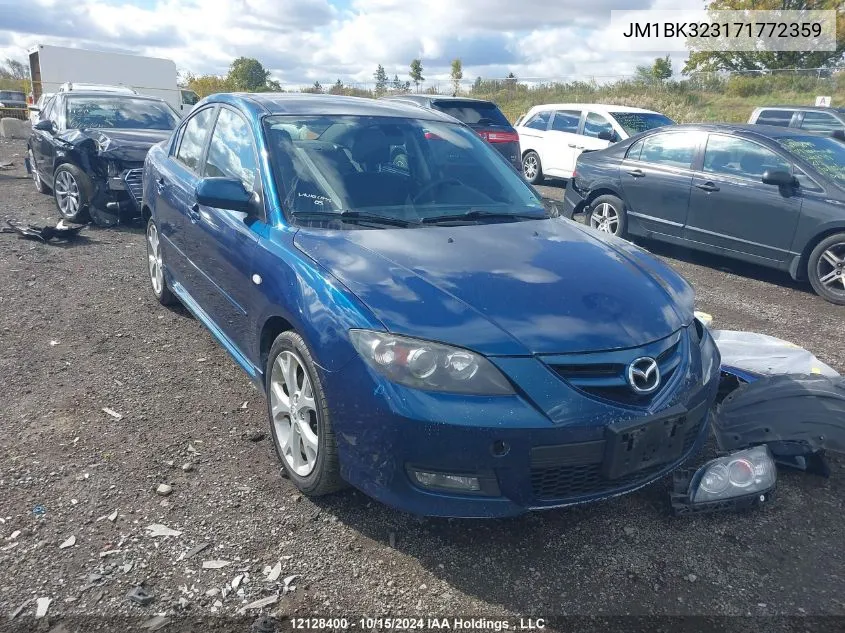 2007 Mazda Mazda3 VIN: JM1BK323171772359 Lot: 12128400