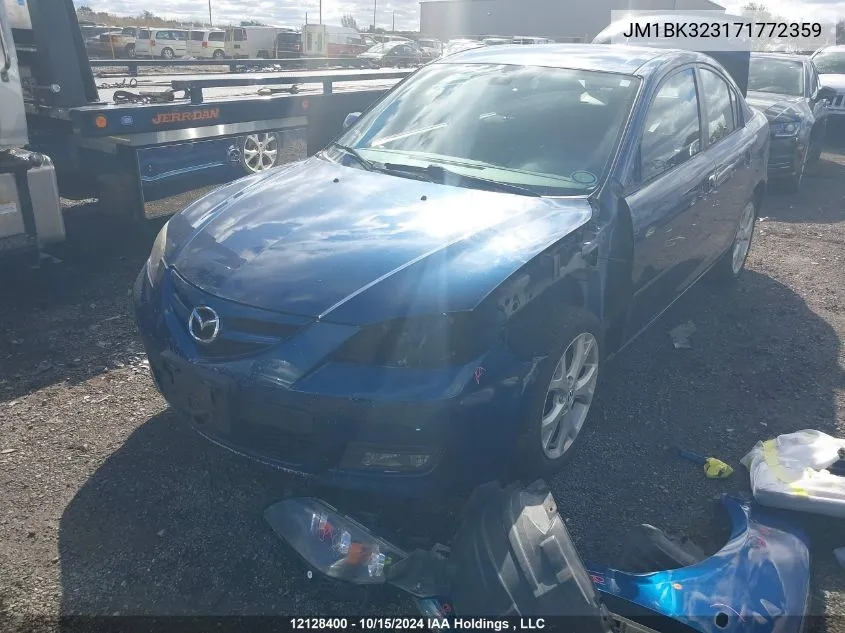 2007 Mazda Mazda3 VIN: JM1BK323171772359 Lot: 12128400