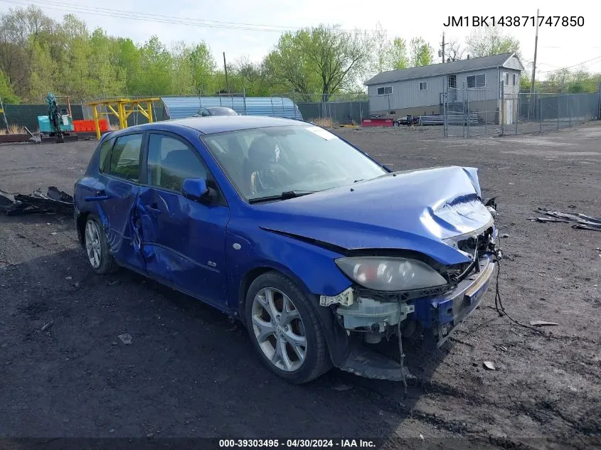 JM1BK143871747850 2007 Mazda Mazda3 S Sport