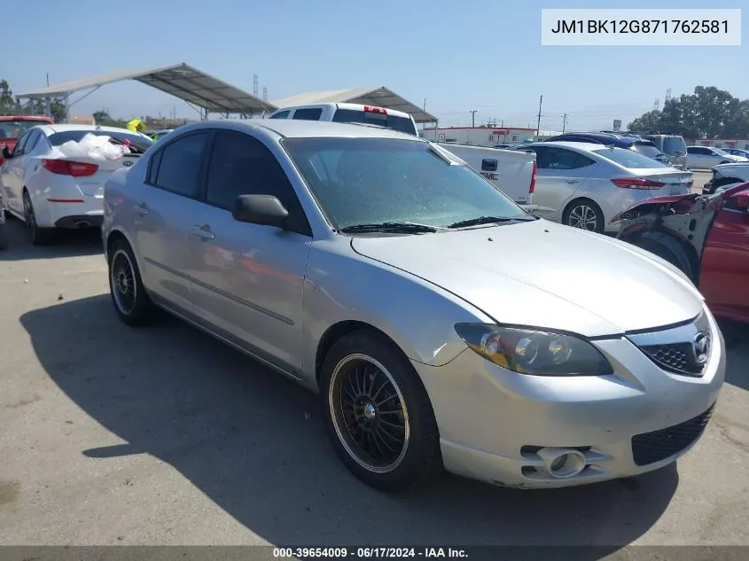 2007 Mazda Mazda3 I Sport VIN: JM1BK12G871762581 Lot: 39654009