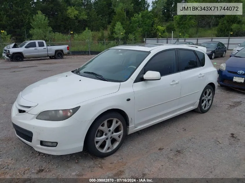 2007 Mazda Mazda3 S Touring VIN: JM1BK343X71744072 Lot: 39882870