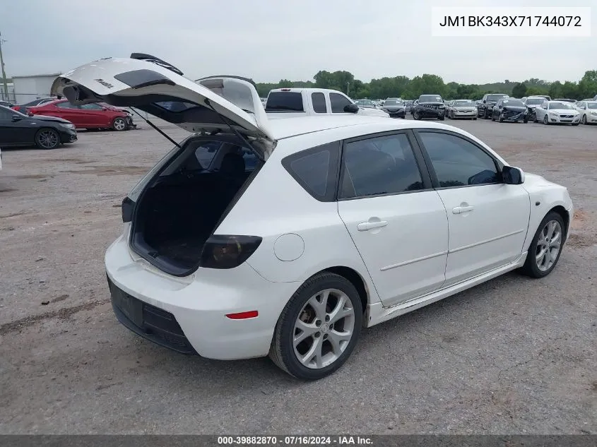 JM1BK343X71744072 2007 Mazda Mazda3 S Touring