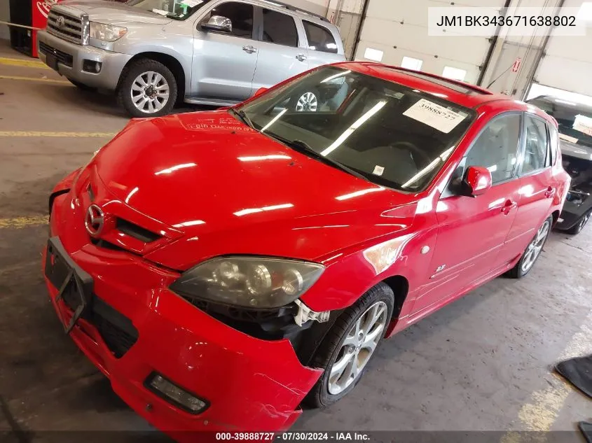 JM1BK343671638802 2007 Mazda Mazda3 S Touring