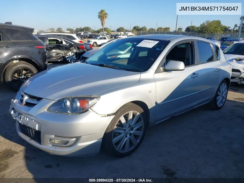 2007 Mazda Mazdaspeed3 Sport VIN: JM1BK34M571754047 Lot: 39994325