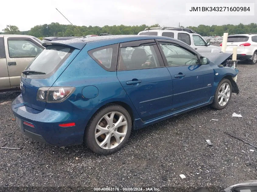 JM1BK343271600984 2007 Mazda Mazda3 S Touring