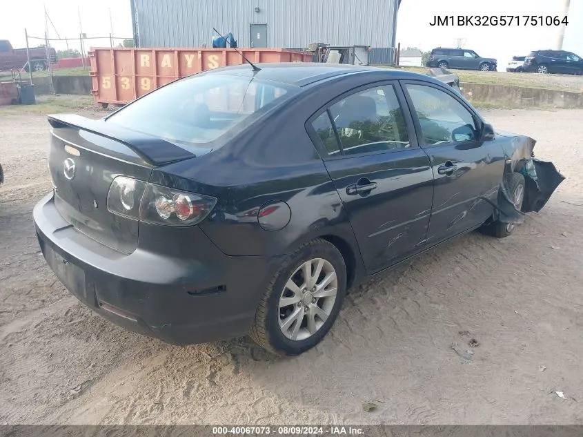 2007 Mazda Mazda3 I VIN: JM1BK32G571751064 Lot: 40067073