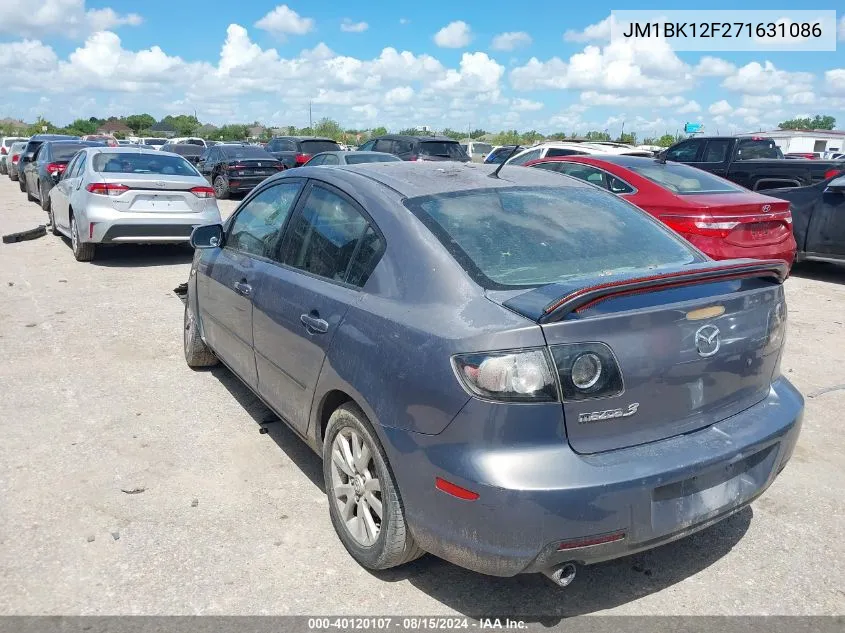 JM1BK12F271631086 2007 Mazda Mazda3 I