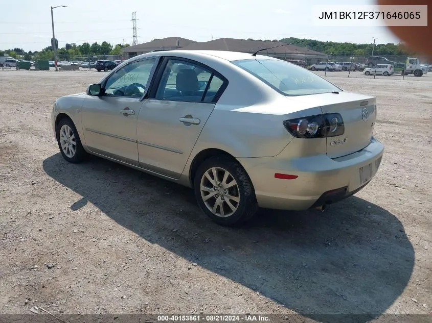 2007 Mazda Mazda3 I VIN: JM1BK12F371646065 Lot: 40153861