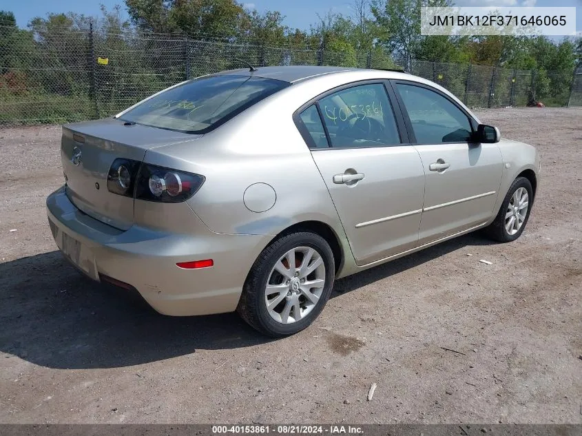 2007 Mazda Mazda3 I VIN: JM1BK12F371646065 Lot: 40153861