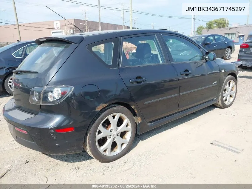 2007 Mazda Mazda3 S Grand Touring VIN: JM1BK343671745297 Lot: 40195232