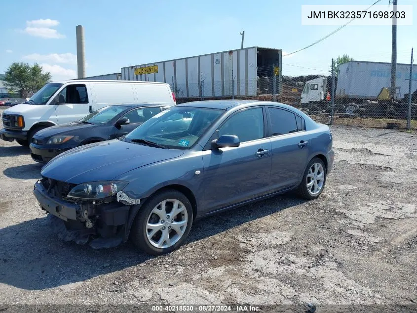 2007 Mazda Mazda3 S Grand Touring VIN: JM1BK323571698203 Lot: 40218530