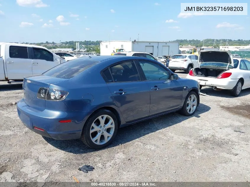 2007 Mazda Mazda3 S Grand Touring VIN: JM1BK323571698203 Lot: 40218530