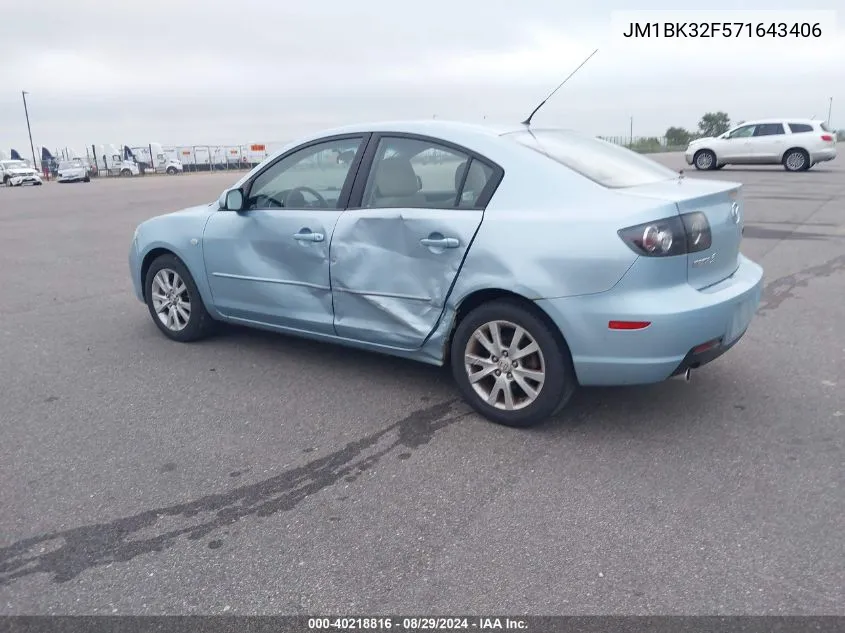 JM1BK32F571643406 2007 Mazda Mazda3 I