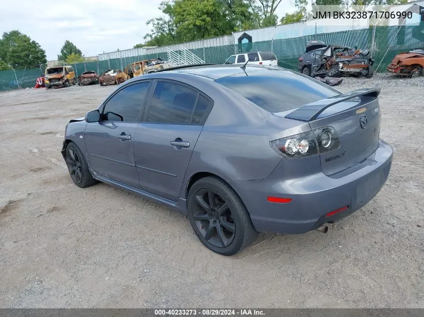 2007 Mazda Mazda3 S Grand Touring VIN: JM1BK323871706990 Lot: 40233273