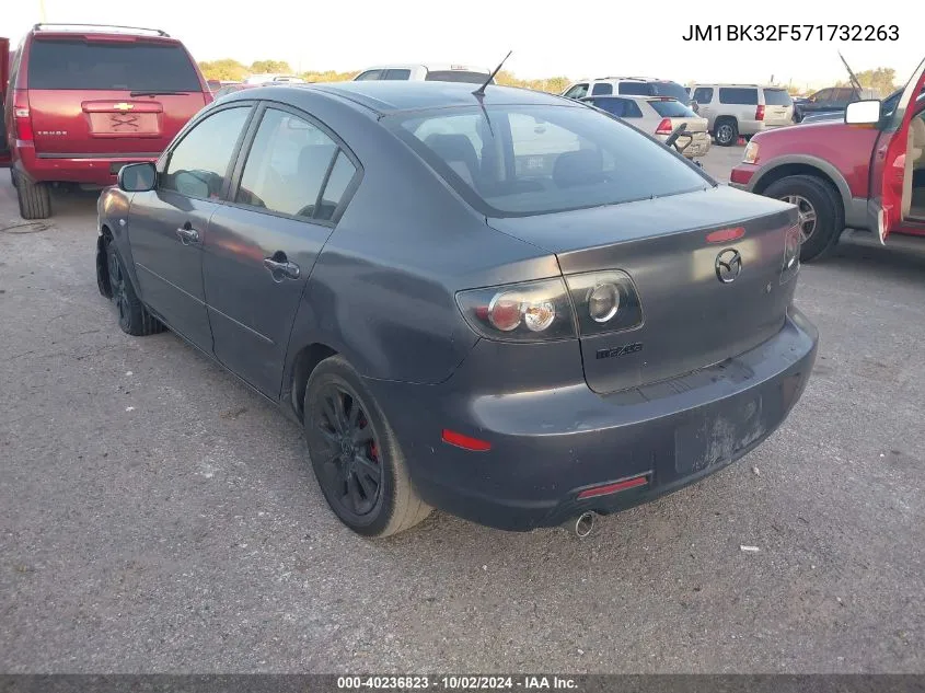 2007 Mazda Mazda3 I VIN: JM1BK32F571732263 Lot: 40236823