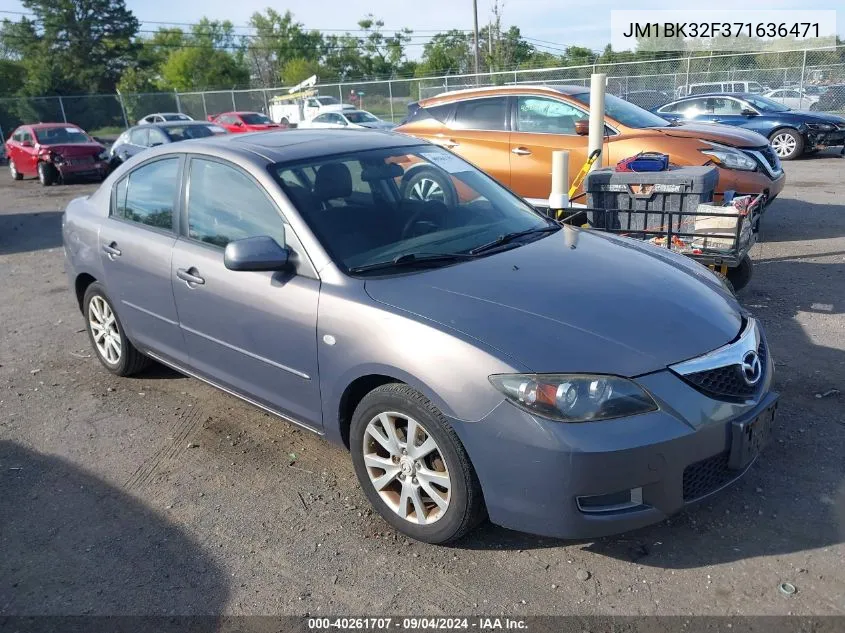 2007 Mazda Mazda3 I VIN: JM1BK32F371636471 Lot: 40261707