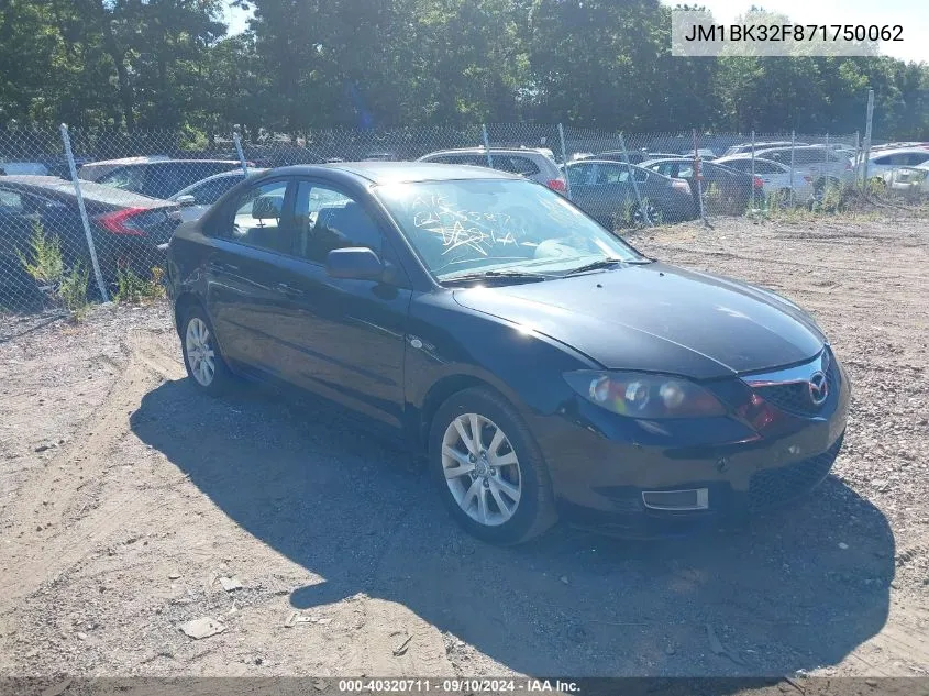 2007 Mazda Mazda3 I VIN: JM1BK32F871750062 Lot: 40320711