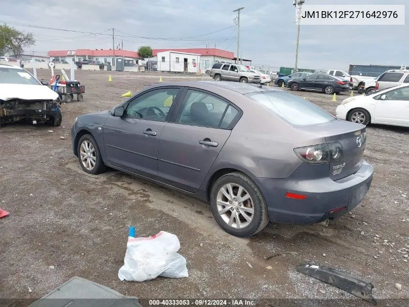 2007 Mazda Mazda3 I VIN: JM1BK12F271642976 Lot: 40333053