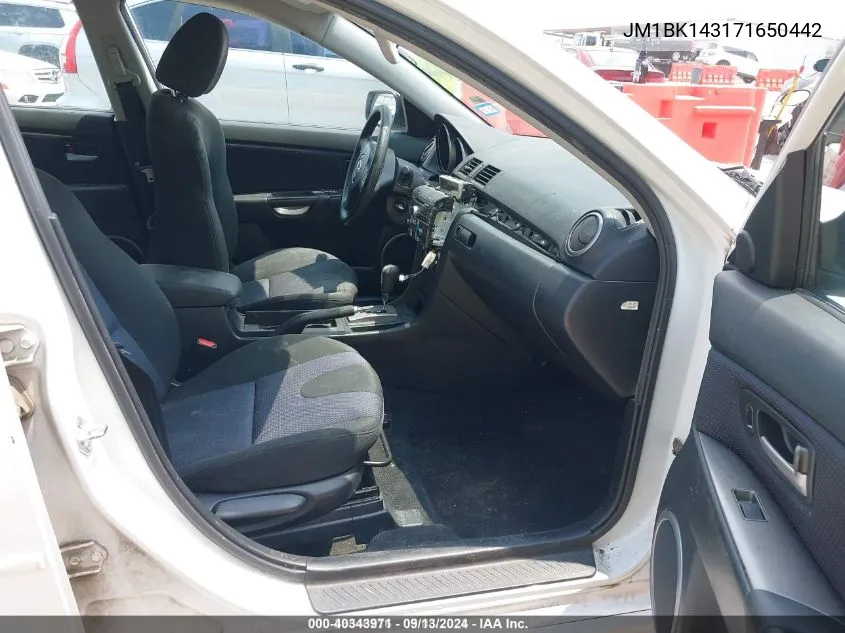 JM1BK143171650442 2007 Mazda Mazda3 S Sport